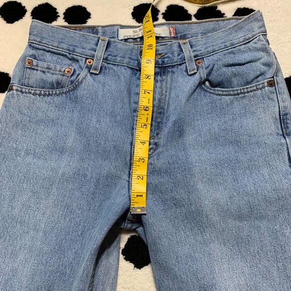 Vintage Y2K 90s Levi's 516 Slim Fit Faded Light Wash Denim Straight Leg Jeans - Picture 10 of 13